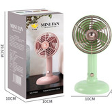 پنکه و استند موبایل FY060 | شارژی، رومیزی و با طراحی رترو